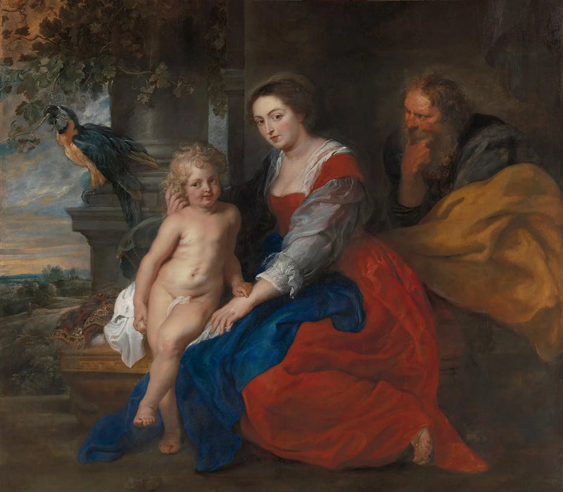 Die Heilige Familie mit dem Papagei - Peter Paul Rubens