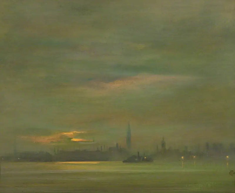 Die Themse, am Abend - James Abbott McNeill Whistler