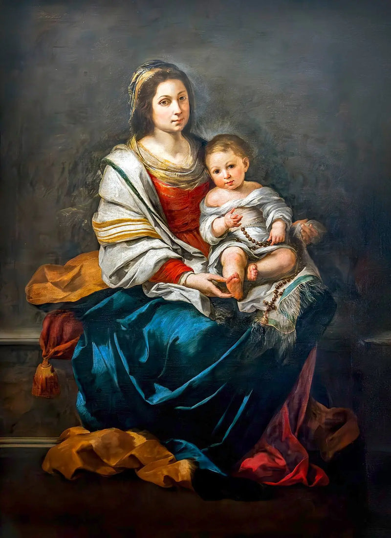 Die Jungfrau mit Rosenkranz - Bartolomé Esteban Murillo
