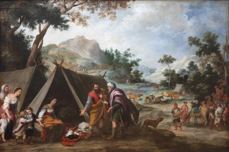 Laban auf der Suche nach seinen gestohlenen Hausgöttern - Bartolomé Esteban Murillo