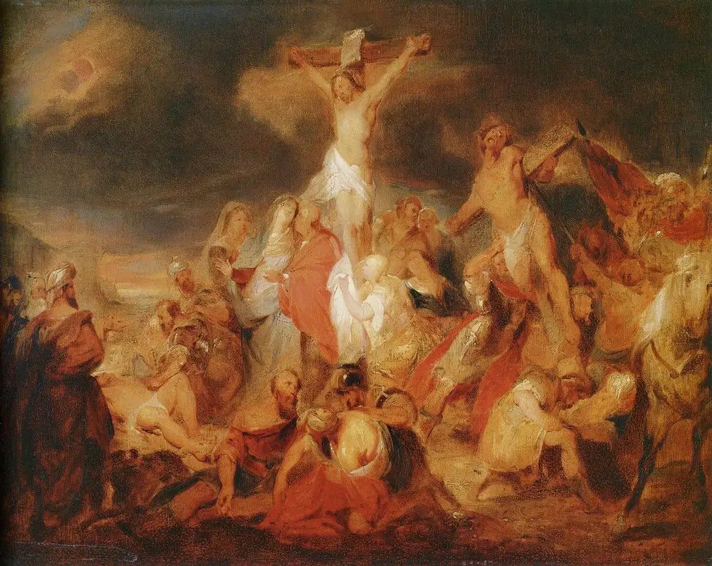 Reproduction du tableau « La crucifixion - Eugène Delacroix » par Alpha Reproduction en peinture à l’huile