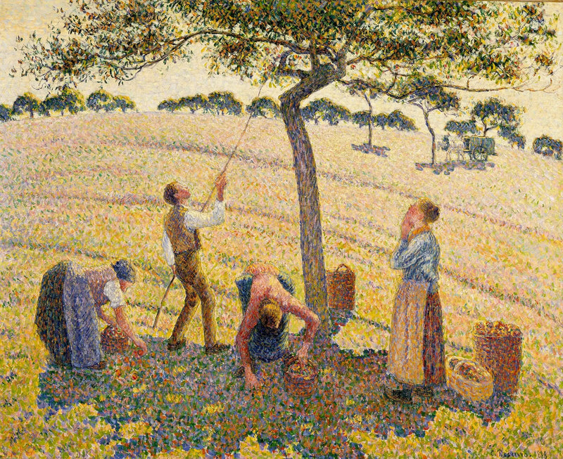 Die Apfelernte in Éragny - Camille Pissarro
