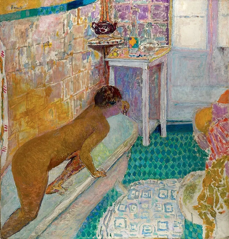 Der Ausstieg aus der Badewanne - Pierre Bonnard