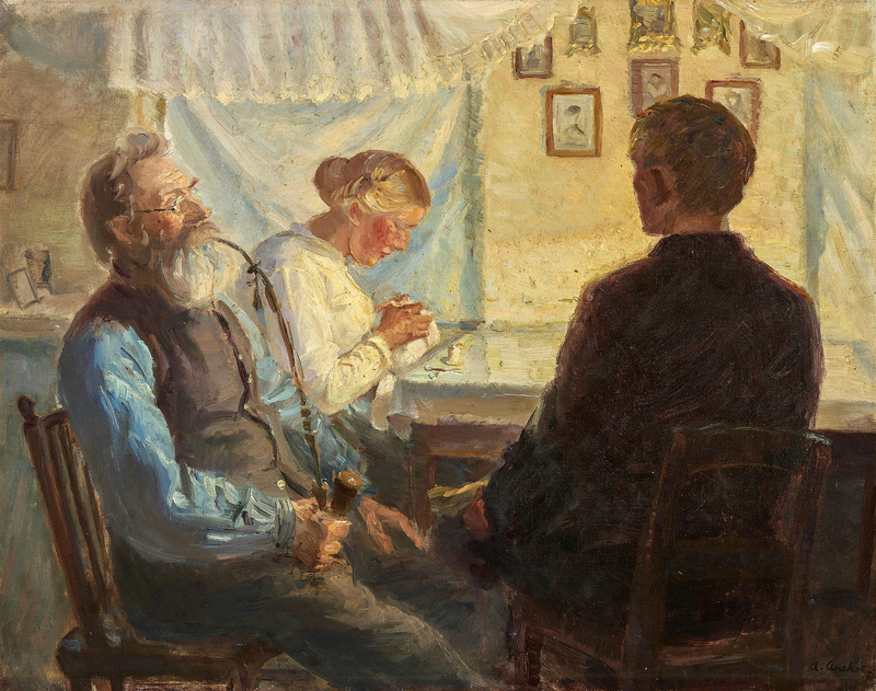 Der Besuch des Freiers. – Anna Ancher
