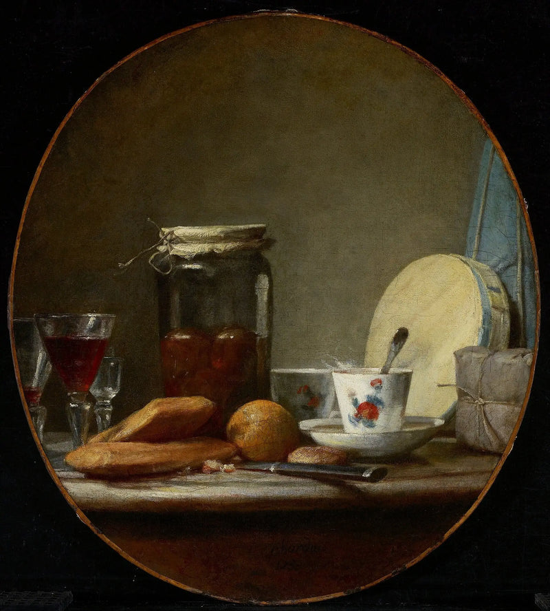 Der Glaskrug mit Aprikosen - Jean Siméon Chardin
