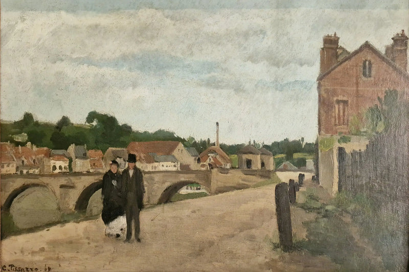 Der Weg zur Schleuse und die Brücke von Pontoise - Camille Pissarro