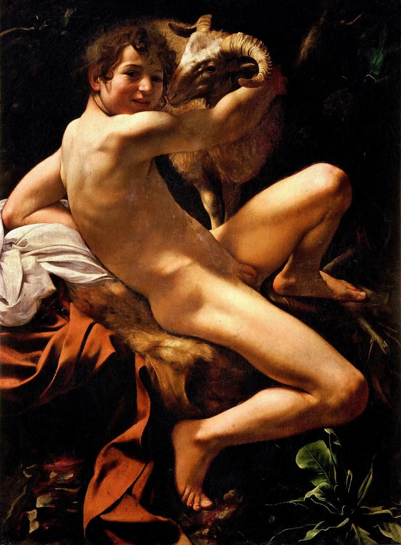 Der junge Johannes der Täufer mit dem Widder - Caravaggio