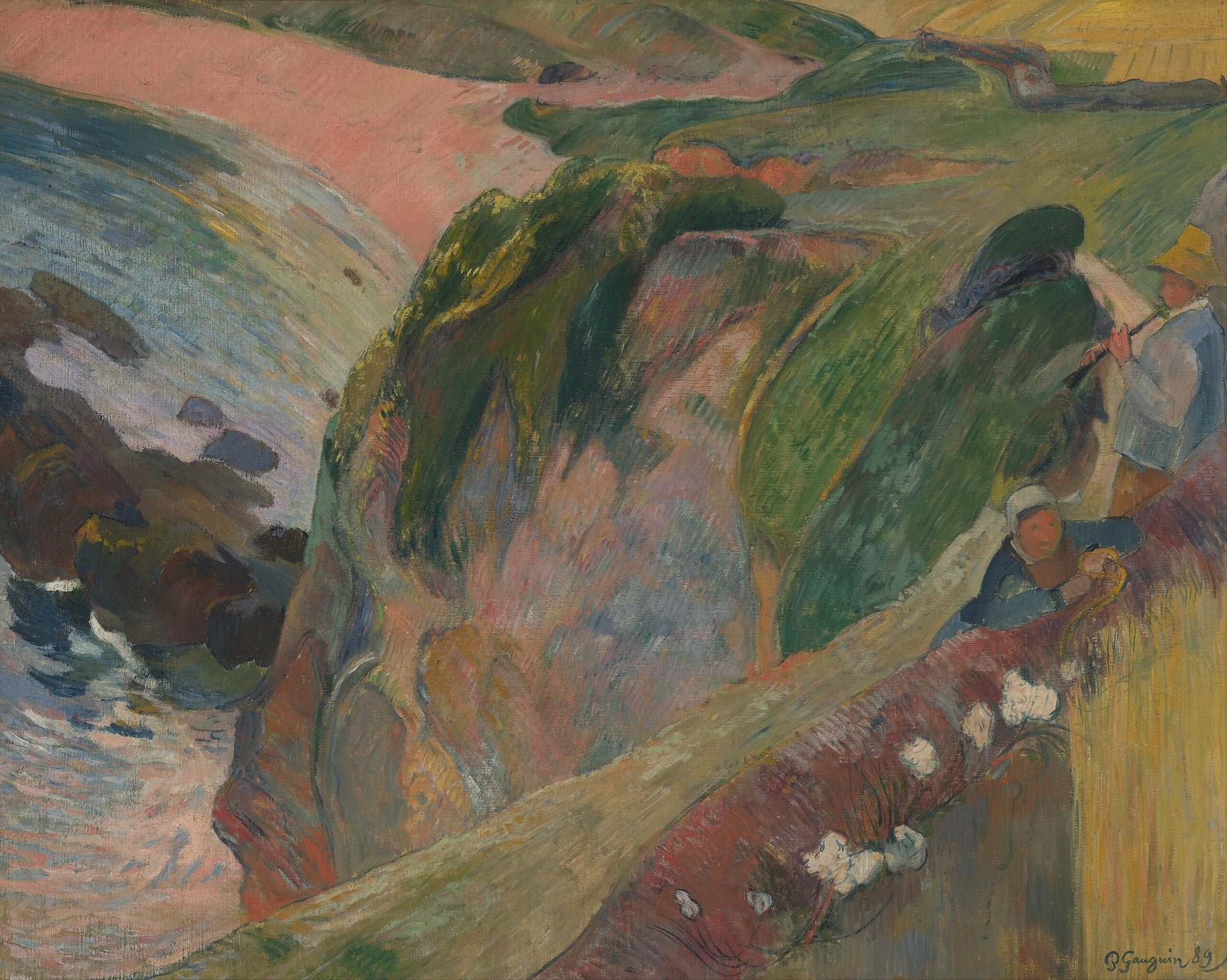 Der Pfeifenbläser auf der Klippe - Paul Gauguin