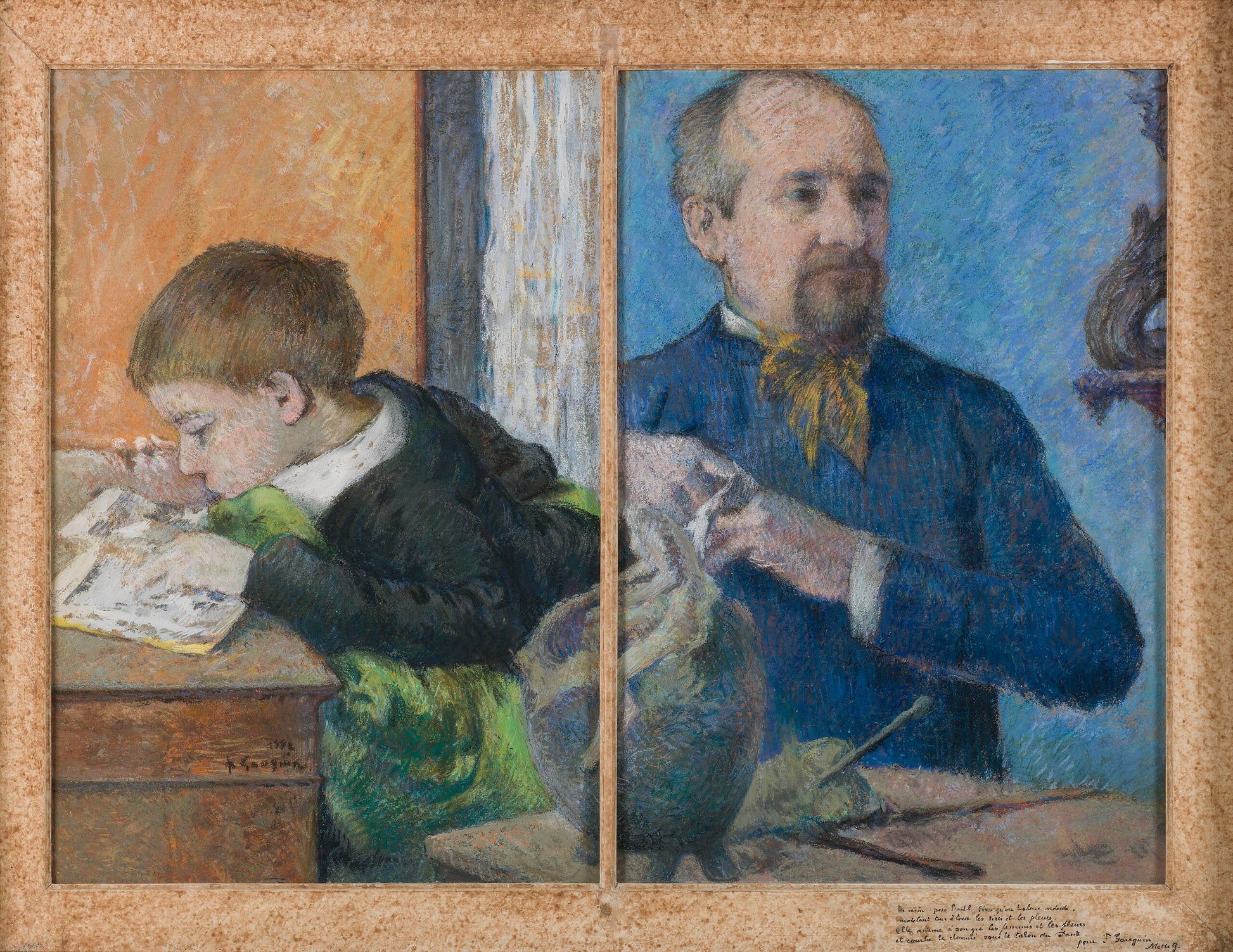 Der Bildhauer Jean Paul Aubé (1837-1916) und sein Sohn, Emile - Paul Gauguin