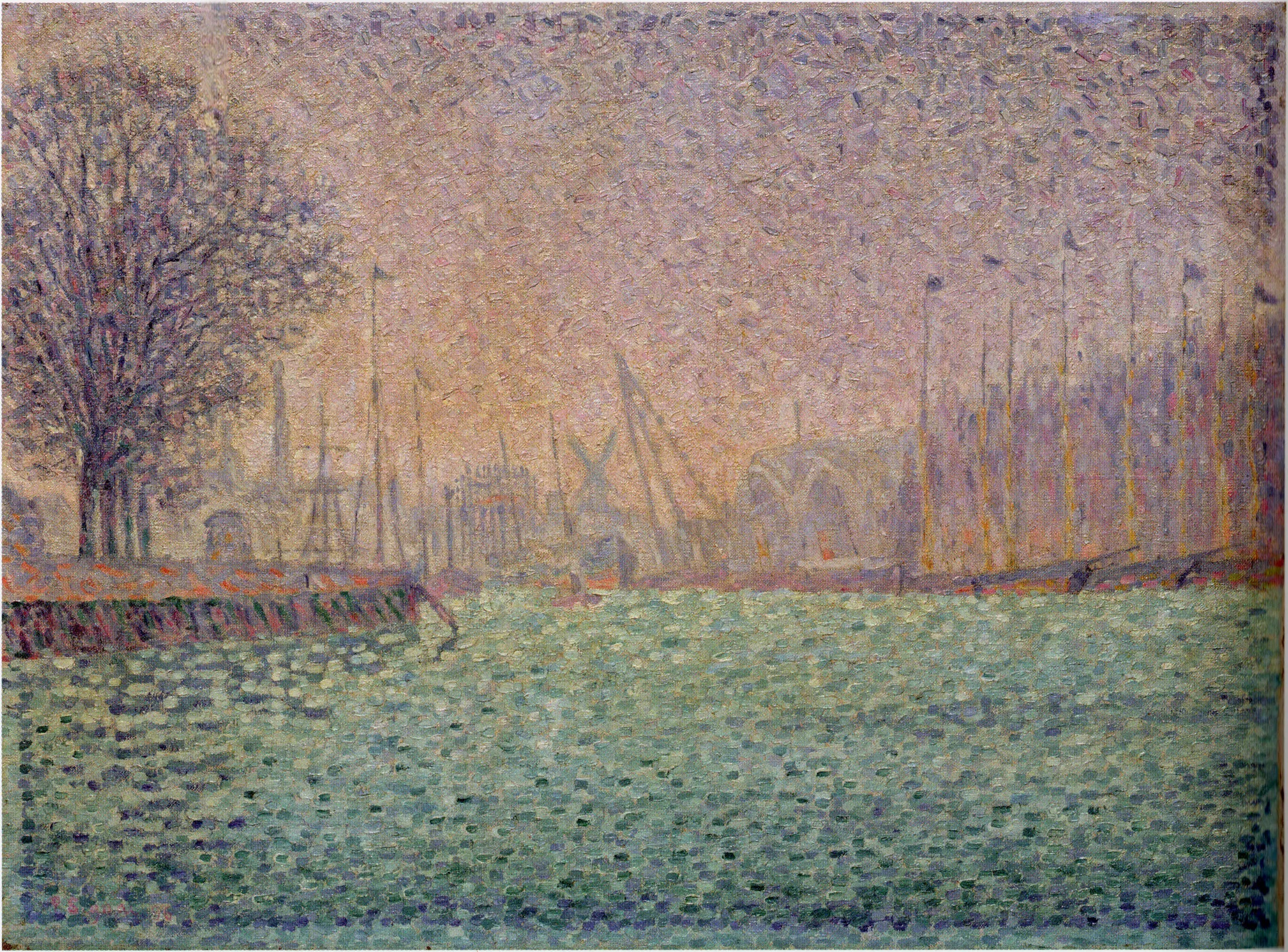 Reproduction du tableau « Le bassin de la chasse d'eau - Paul Signac » par Alpha Reproduction en peinture à l’huile