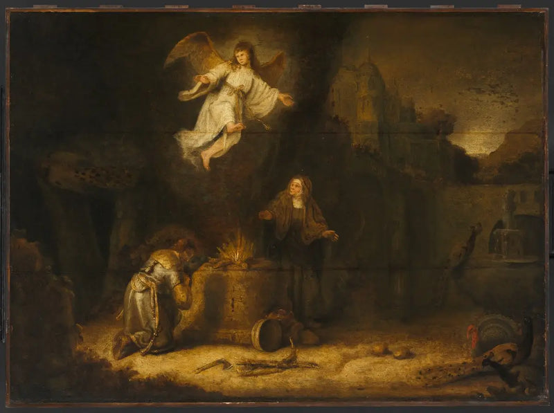 Das Opfer von Manoah - Rembrandt