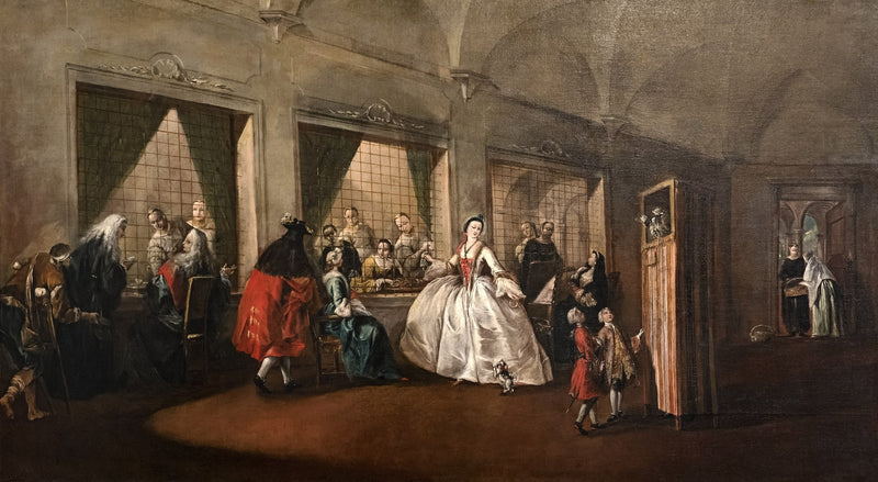 Der Salon der Nonnen von San Zaccaria - Francesco Guardi