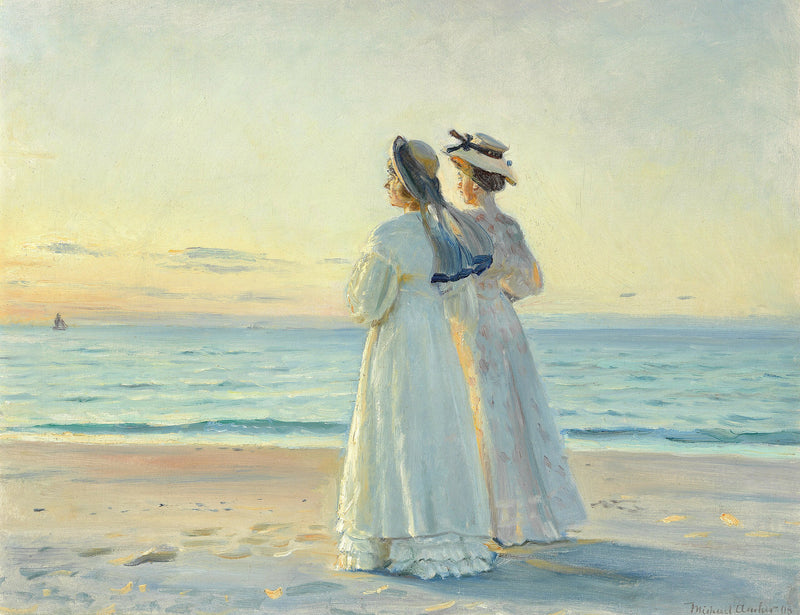 Marie Dinesen und Anna Bitch auf Skagen Nordstrand – Michael Peter Ancher
