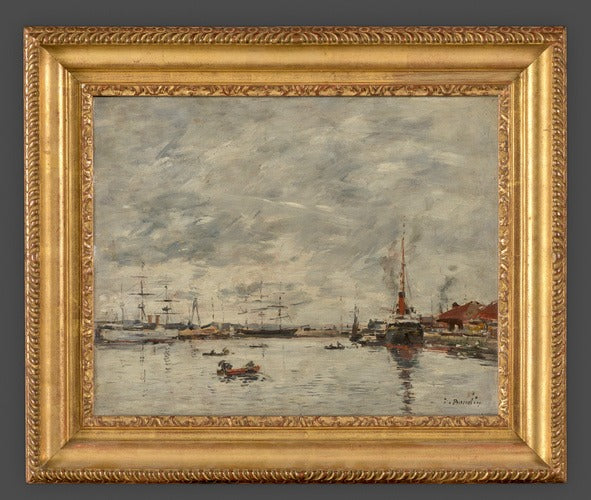 Marine bei grauem Wetter - Eugène Boudin