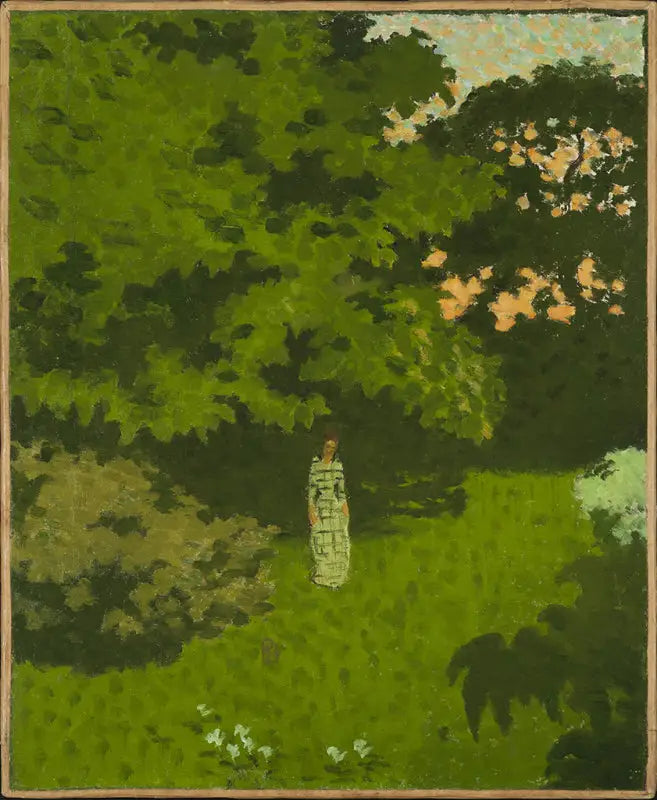 Frau Claude Terrasse im Garten des Clos in Grand-Lemps - Pierre Bonnard