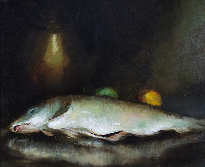 Stillleben mit Fischen - William Merritt Chase