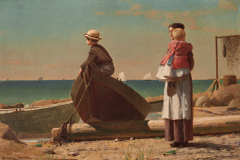 Papa arrive ! - Winslow Homer