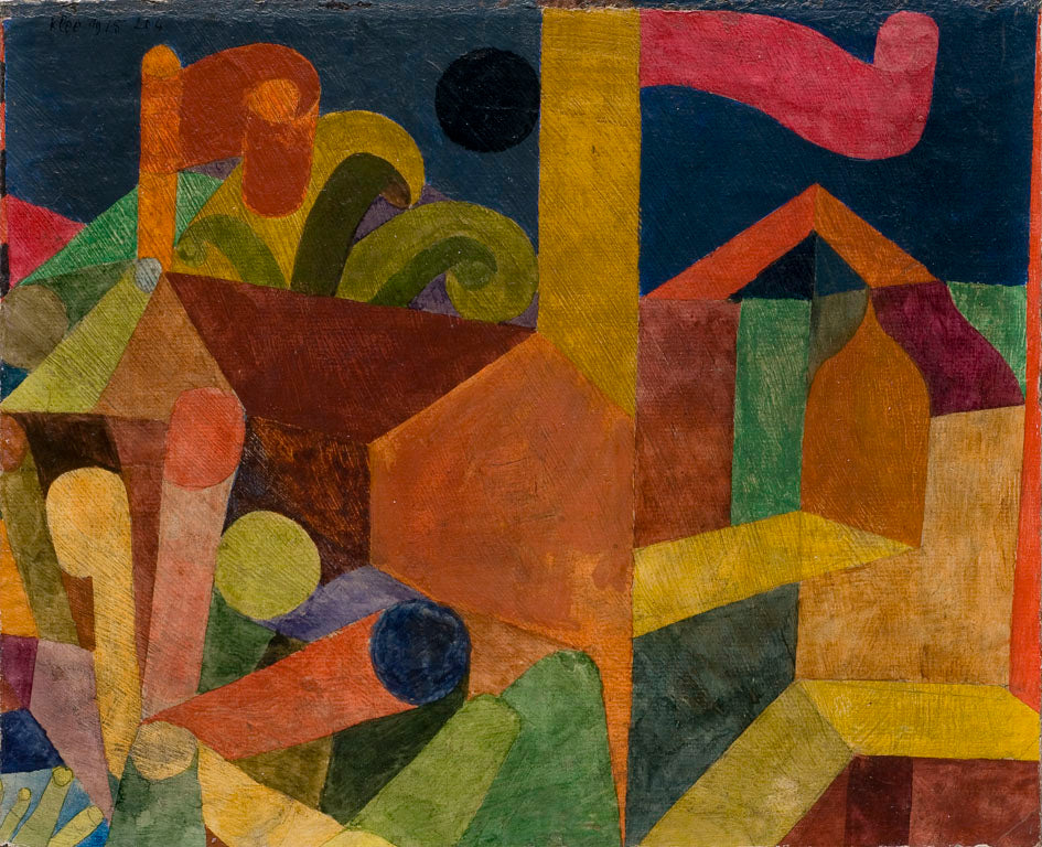 Landschaft mit Flaggen; Häuser mit Flaggen - Paul Klee