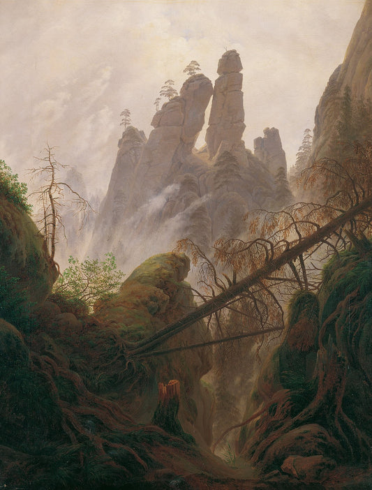 Paysage rocheux dans la Elbsandsteingebirge - Caspar David Friedrich