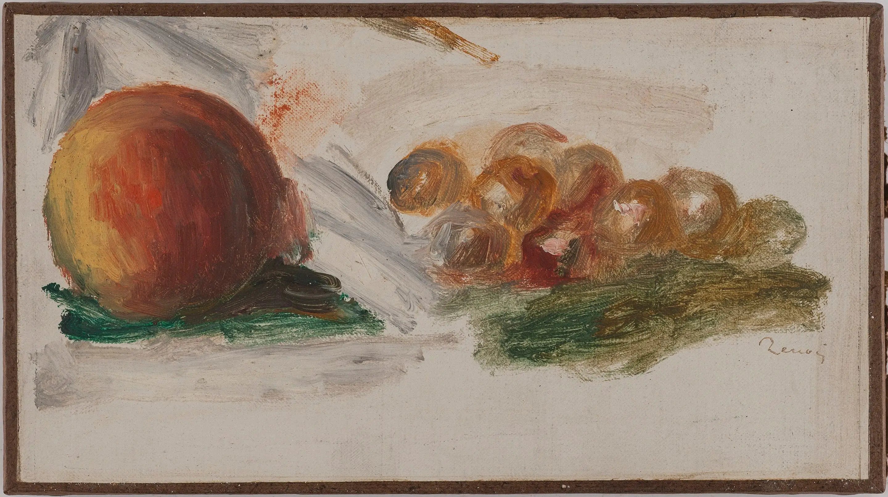 Reproduction du tableau « Pêche et raisins - Pierre-Auguste Renoir » par Alpha Reproduction en peinture à l’huile