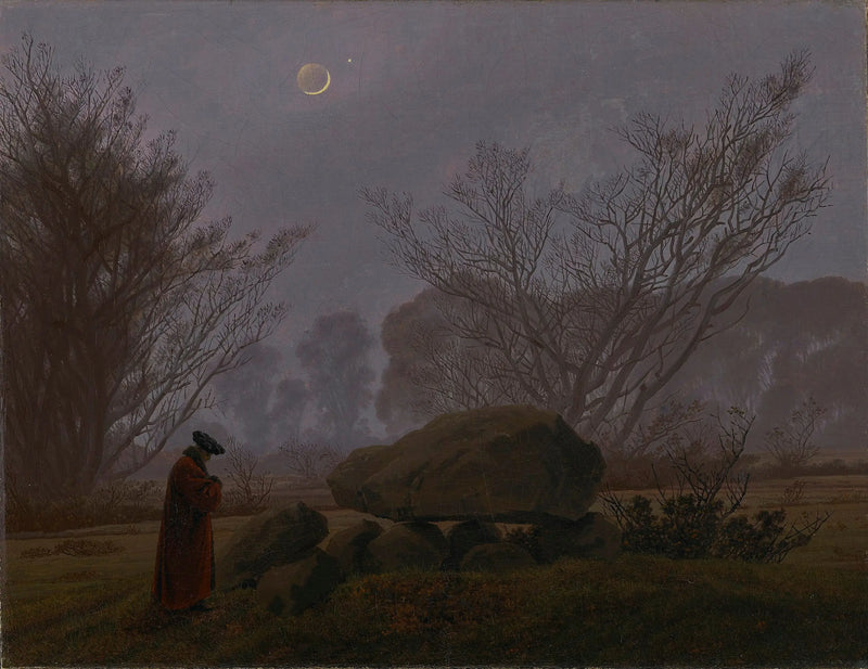 Spaziergang in der Dämmerung - Caspar David Friedrich
