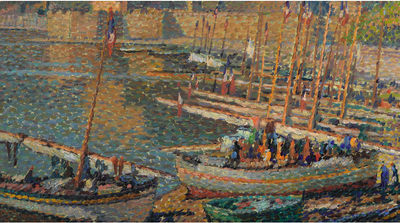 Quatorze juillet à Collioure - Henri-Jean Guillaume Martin