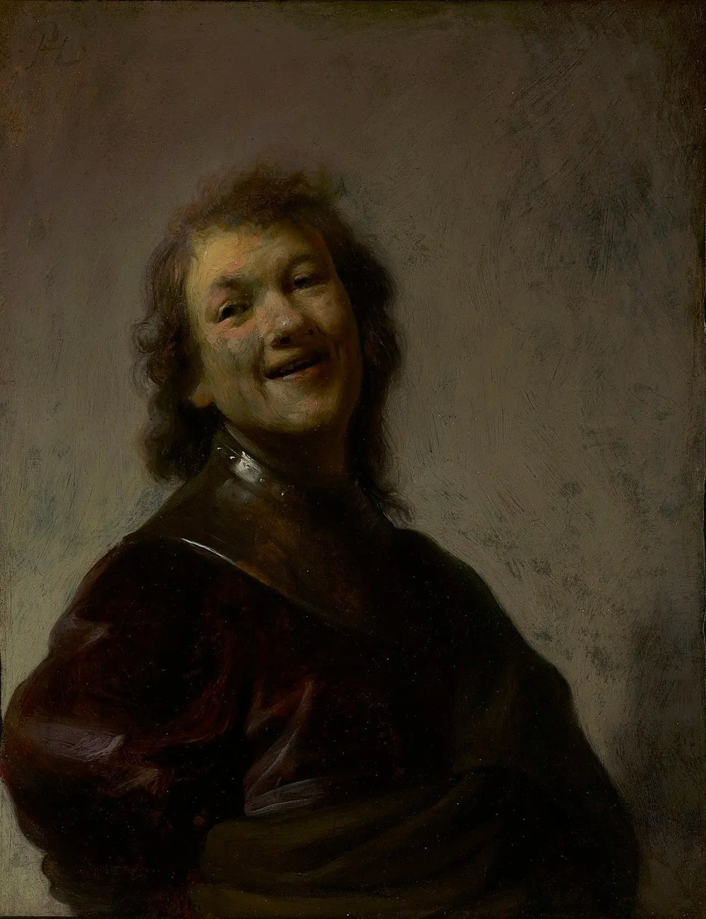 Reproduction du tableau « Rembrandt riant - Rembrandt » par Alpha Reproduction en peinture à l’huile