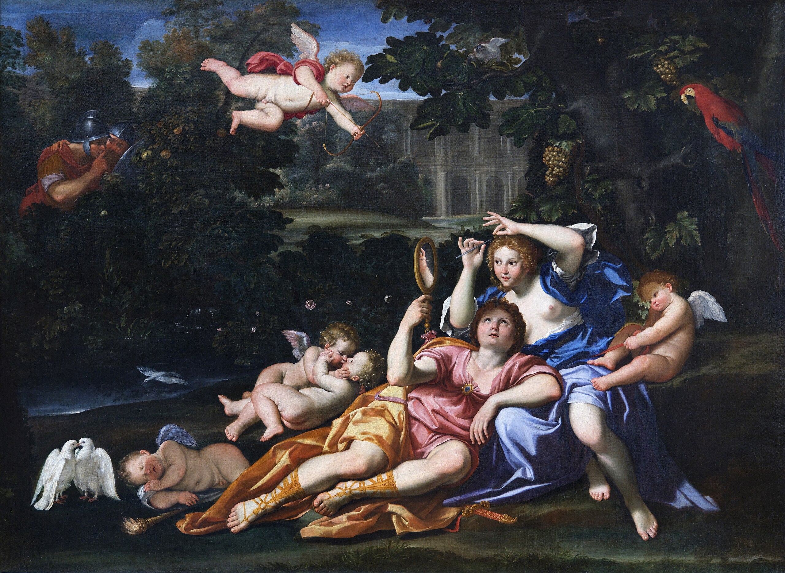 Renaud présentant un miroir à Armide - Domenichino - Alpha Reproduction