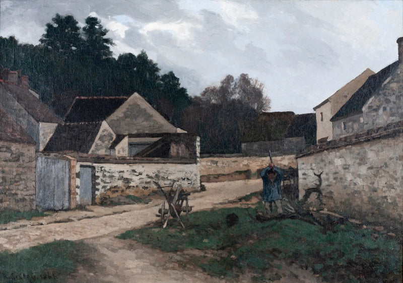 Dorfstraße in Marlotte, nahe Fontainebleau - Alfred Sisley