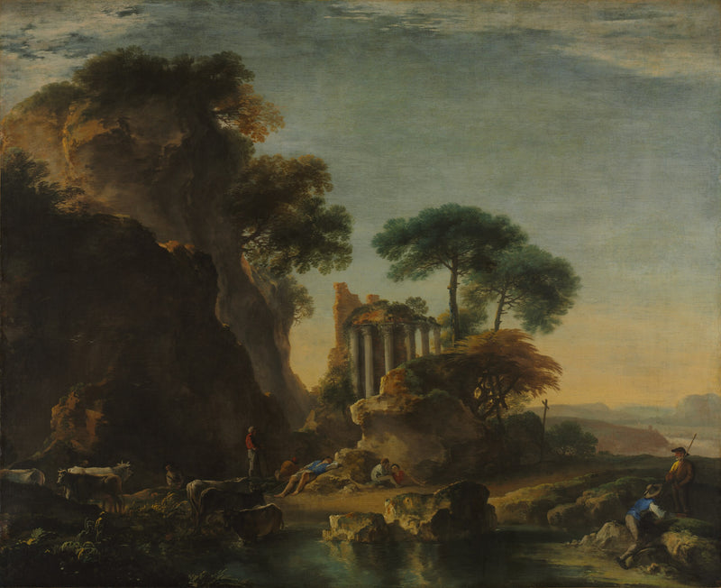 Ruines dans un paysage rocheux - Salvator Rosa
