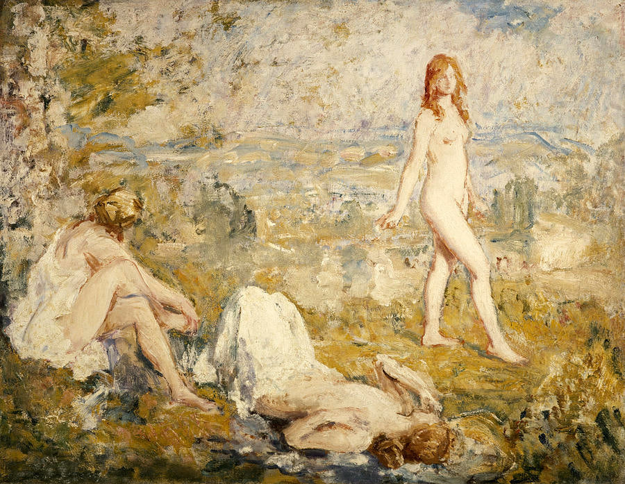 Trois filles se baignent à Thame - Philip Wilson Steer