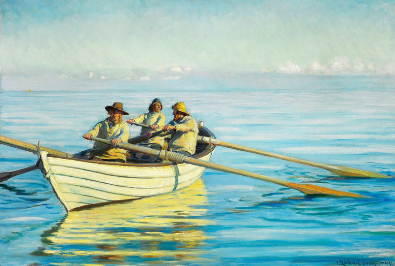 Drei Fischer in einem Boot. – Michael Peter Ancher