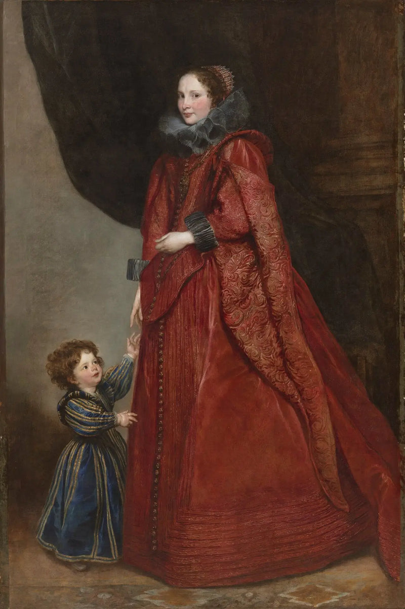 Eine genuesische Dame mit ihrem Kind - Antoine van Dyck