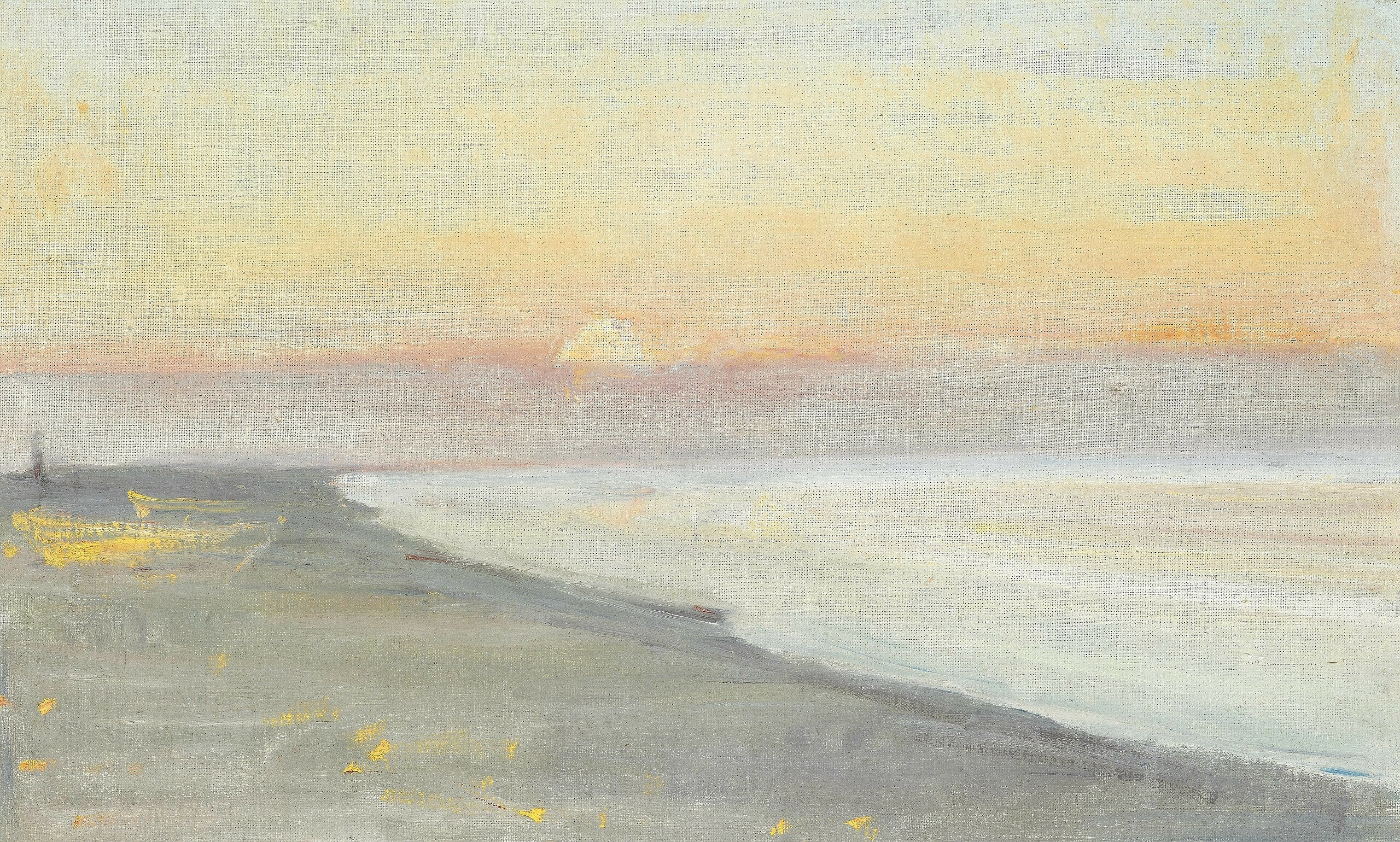 Blick von einem Strand in der Abenddämmerung, Skagen. - Michael Peter Ancher