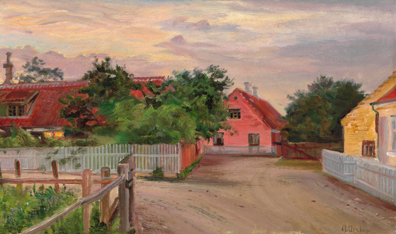 Straßenansicht von Skagen. - Anna Ancher