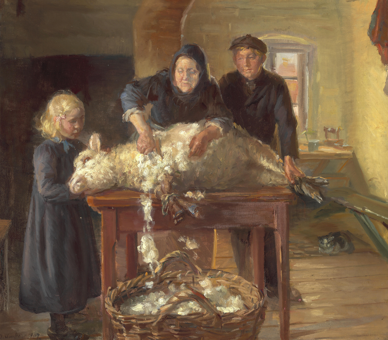 Schafschur - Anna Ancher