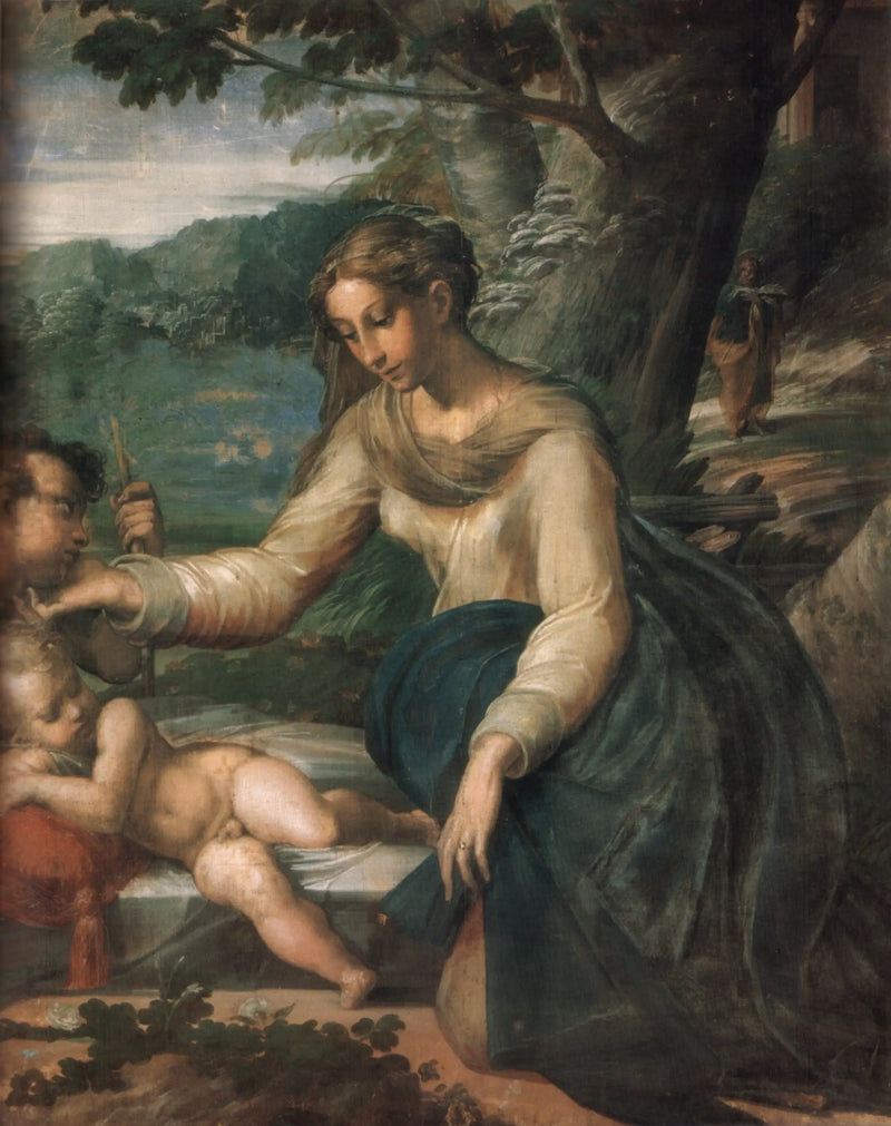 Heilige Familie mit dem kleinen Heiligen Johannes - Parmigianino