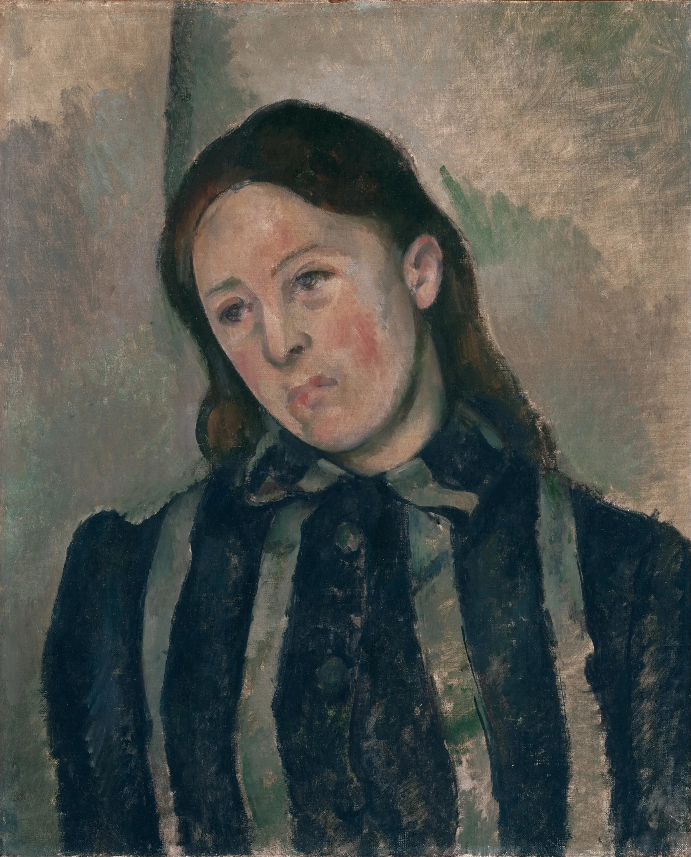 Reproduction du tableau « Madame Cézanne aux cheveux dénoués - Paul Cézanne » par Alpha Reproduction en peinture à l’huile