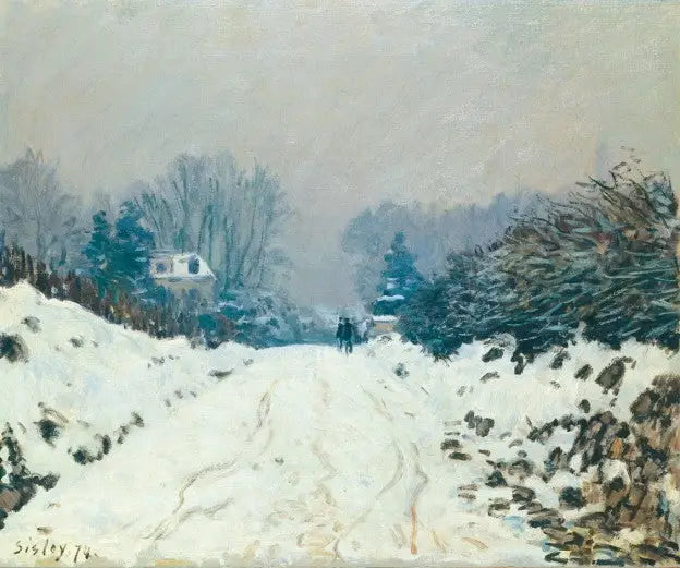 Winterlandschaft in Louveciennes - Alfred Sisley