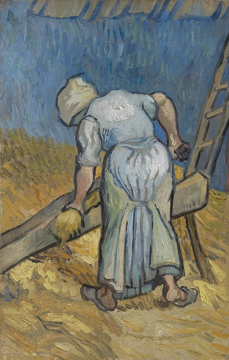 Bäuerin, die Flachs zerdrückt (nach der Hirse) - Vincent van Gogh