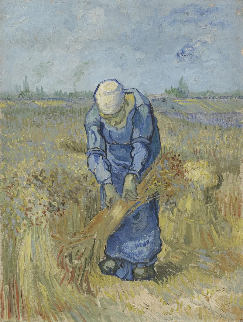 Bäuerin beim Binden von Garben (nach Millet) - Vincent van Gogh