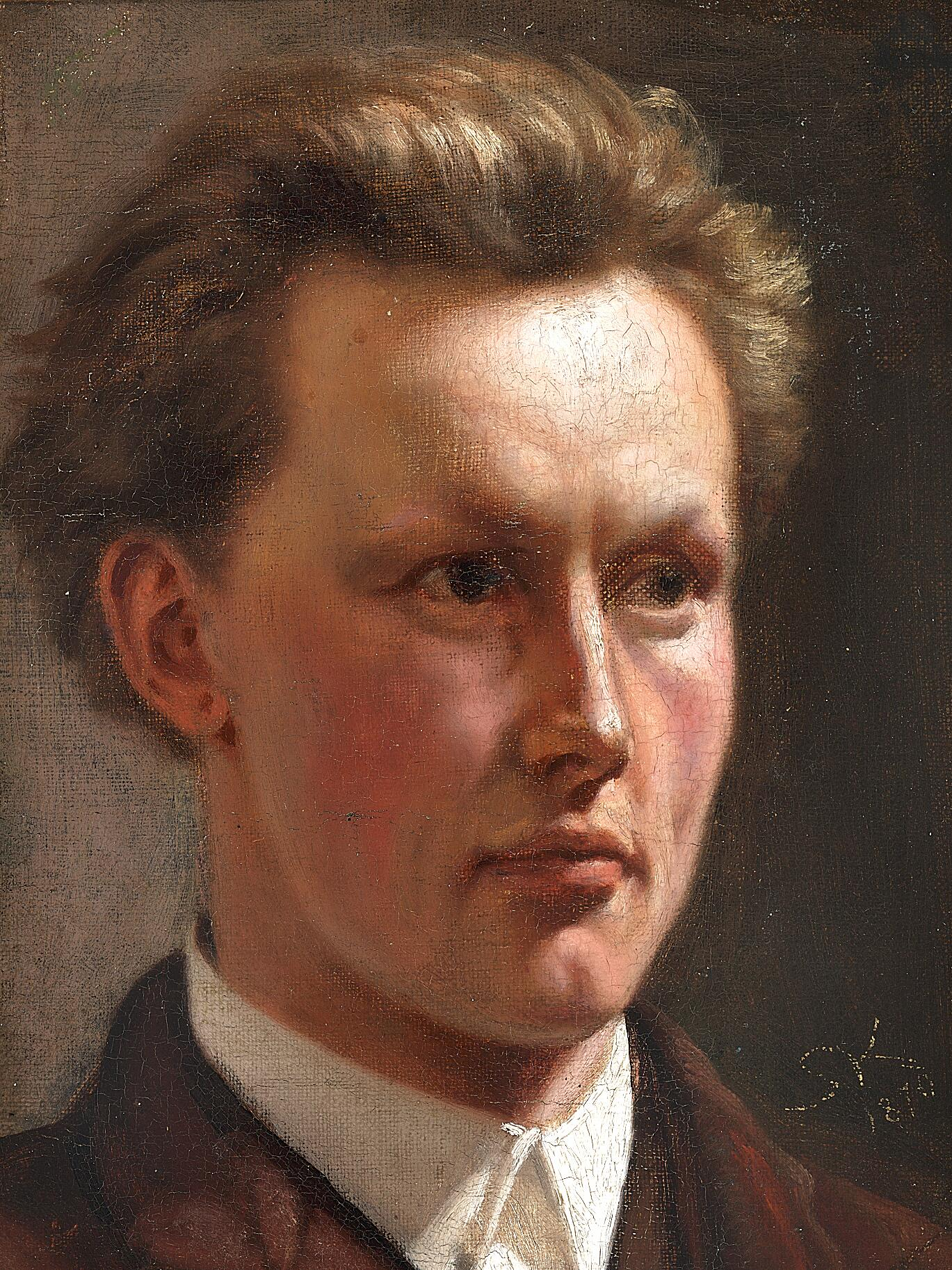 Porträt eines jungen Mannes. - Peder Severin Krøyer