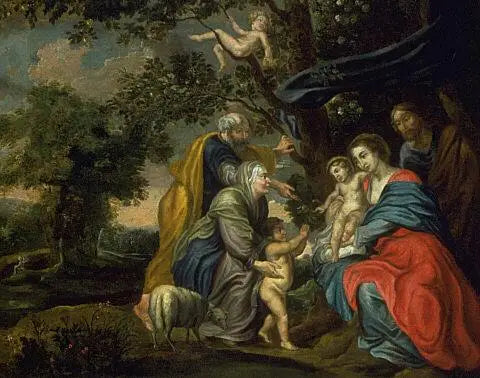 Heilige Familie unter einem Apfelbaum - Peter Paul Rubens