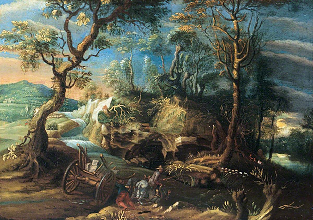 Felslandschaft mit Figuren - Peter Paul Rubens