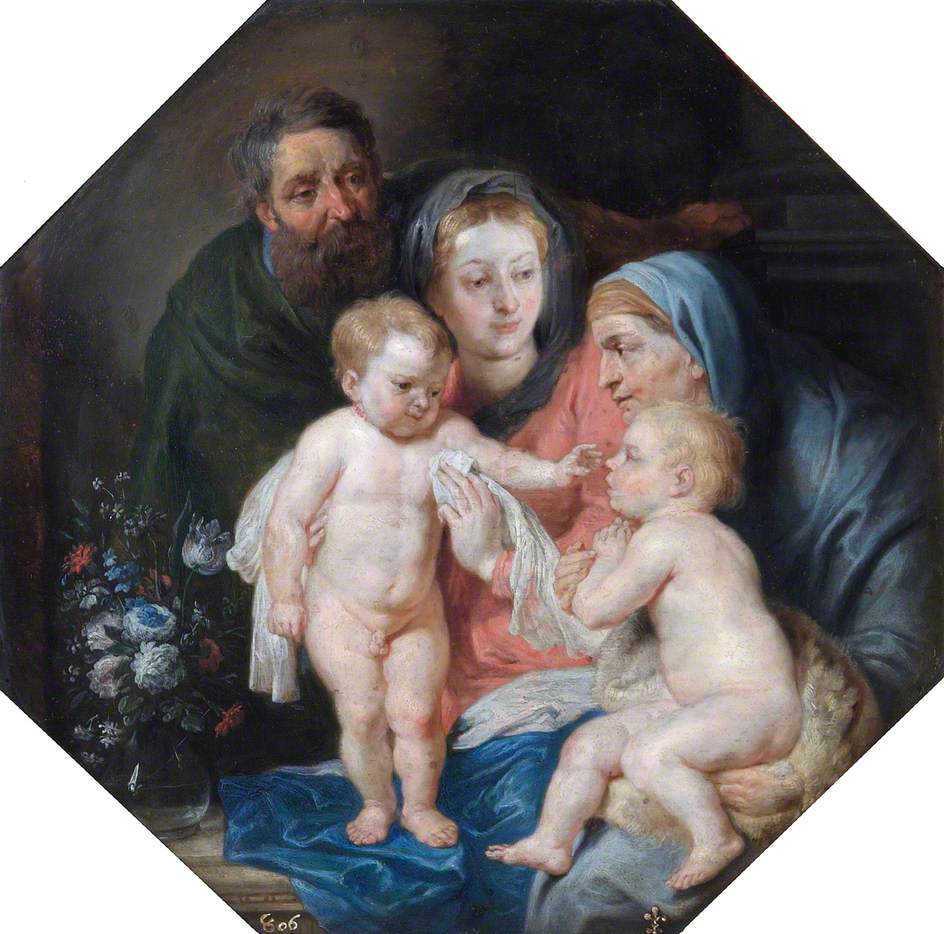 Die Heilige Familie mit der heiligen Elisabeth und dem heiligen Johannes - Peter Paul Rubens