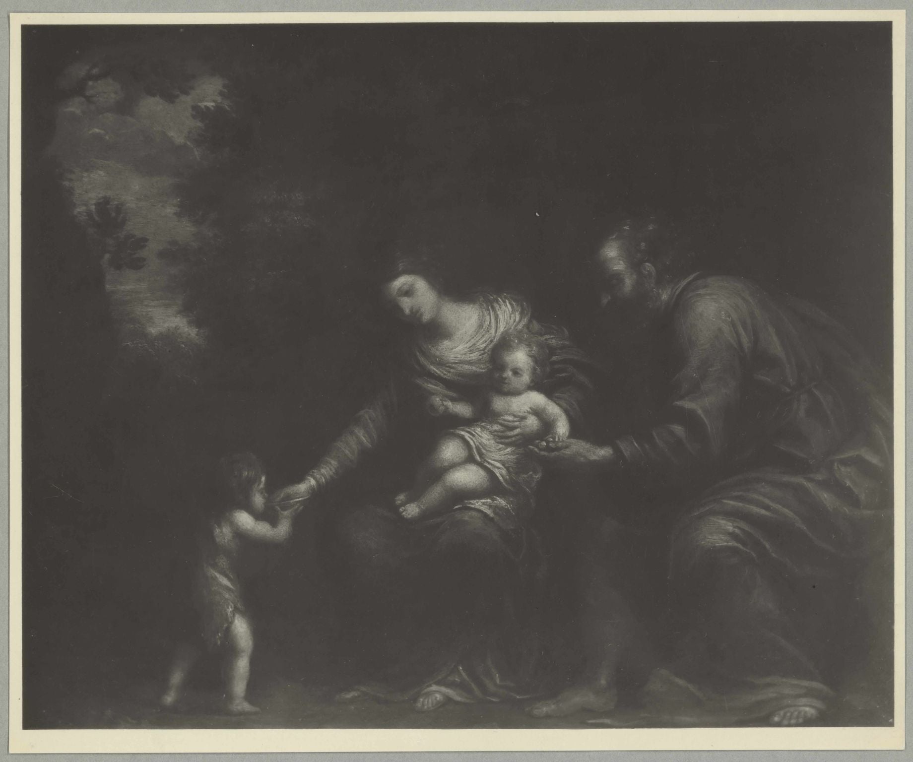 La Sainte Famille dans un paysage - Pier Francesco Mola image 1 reproduction artisanale de tableau