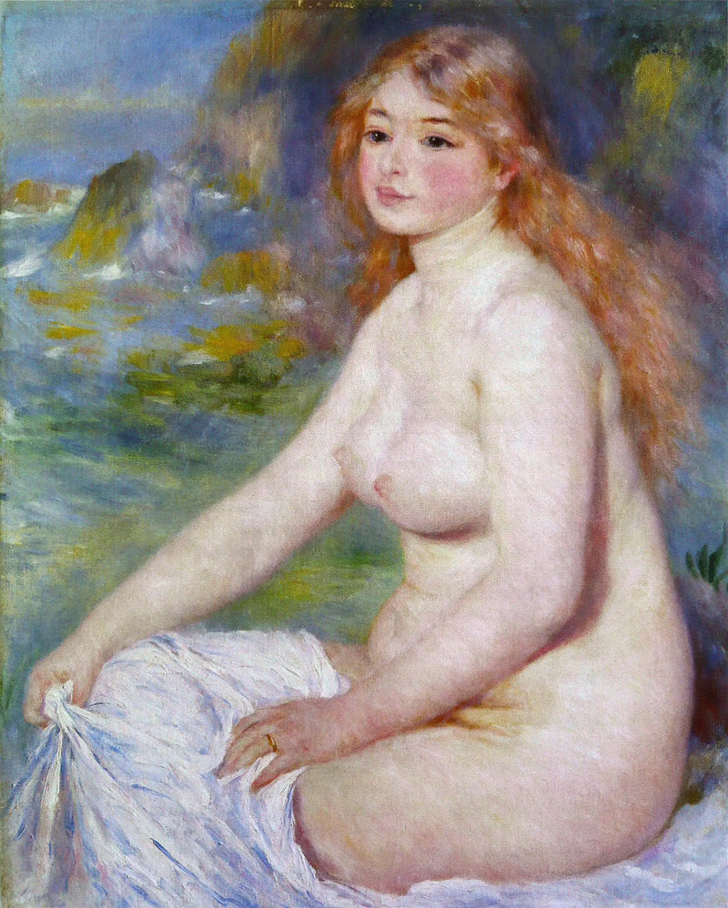 Die blonde Badende - Pierre-Auguste Renoir