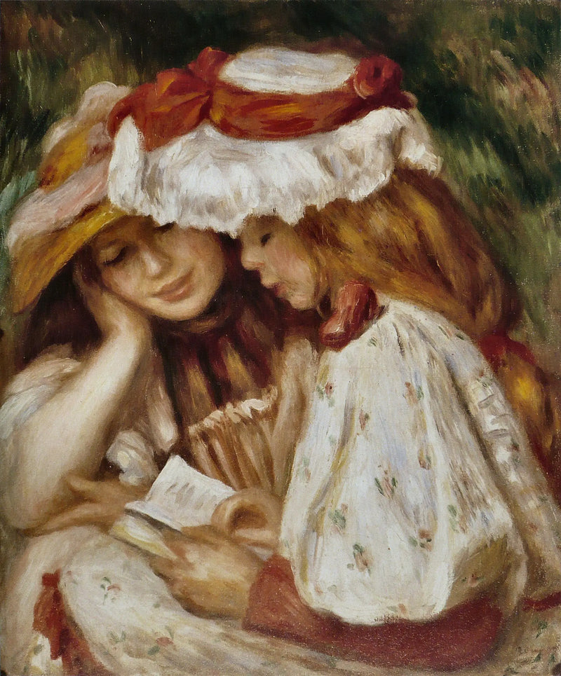 Zwei Mädchen beim Lesen - Pierre-Auguste Renoir