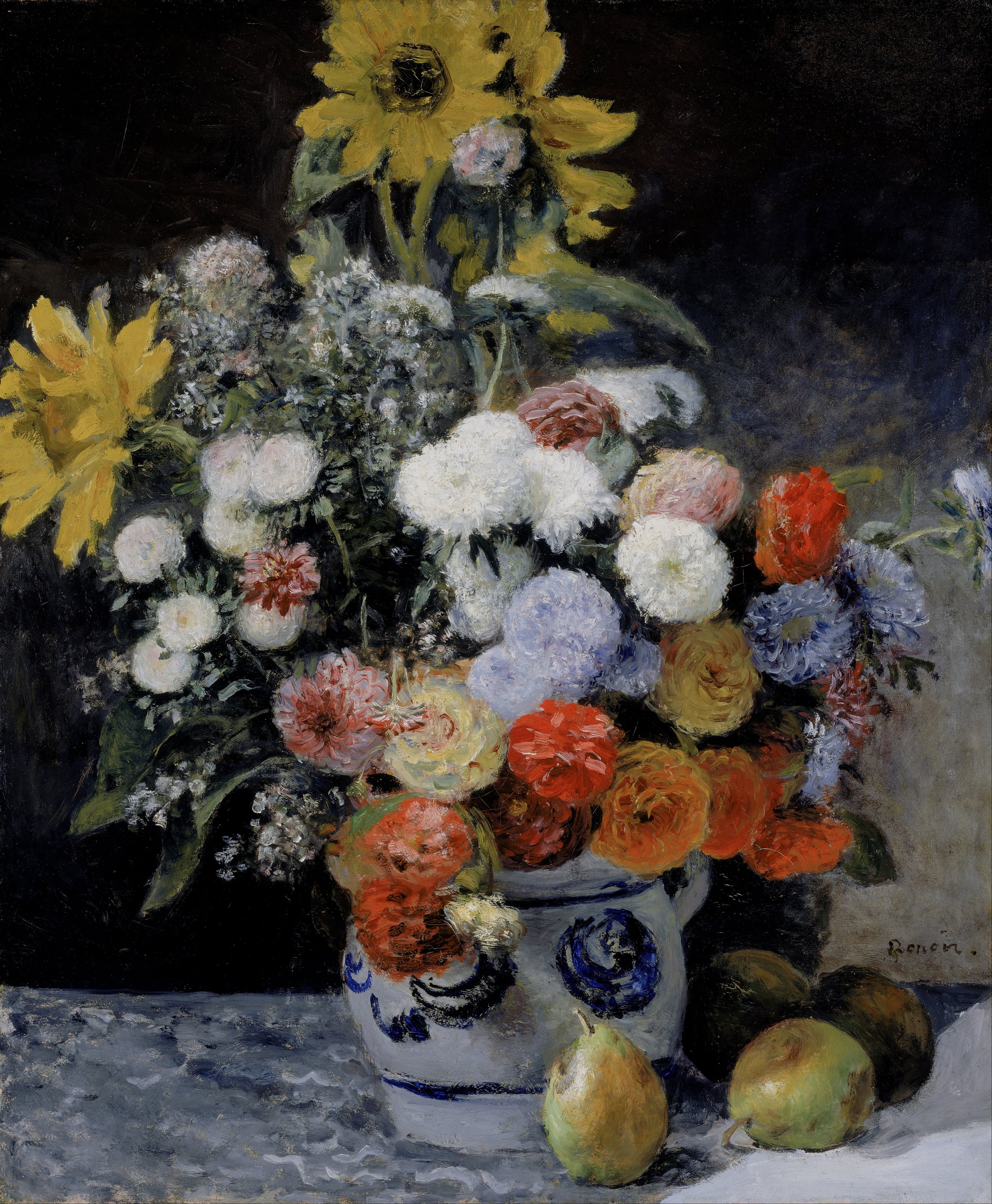 Reproduction du tableau « Fleurs - Pierre-Auguste Renoir » par Alpha Reproduction en peinture à l’huile
