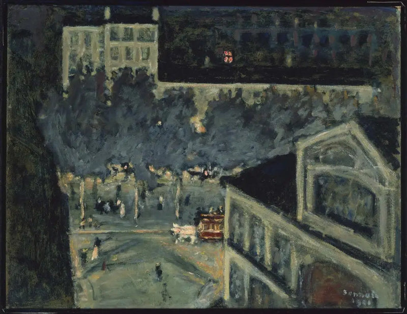 Boulevard de Paris bei Nacht - Pierre Bonnard
